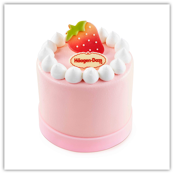 Haagen Dazs decorated cake in Strawberry Candy